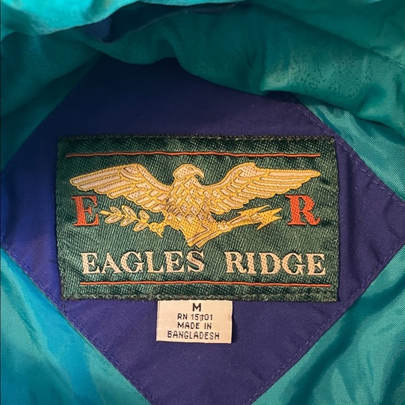 Men's Lightweight vintage 90’s Blue & Teal Shirt Jacket - Picture 5 of 6